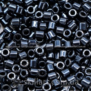 Бисер DBL-1 Miyuki Delica Beads 8/0 (жемчужный, гематитовый)